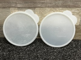 Tupperware Butterfly Tab 2541A Size C Replacement Lids Clear Food ~ Lot of 2 - £7.76 GBP