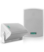 Pyle PDWR5T Dual Water/Weather Proof Outdoor Speaker System-White Univer... - £40.91 GBP