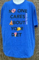 No One Cares About Your Diet - LOL Foodie Chef Men&#39;s Shirt 2X NEW Mad En... - £10.11 GBP