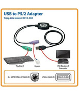 USB to ps2 PS/2 keyboard Adaptor Cable KVM Active Converter Tripp-Lite B... - $38.70 CAD
