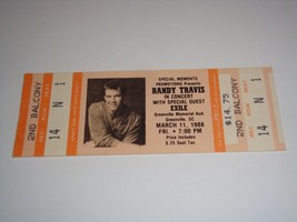 RANDY TRAVIS EXILE 1988 UNUSED CONCERT SHOW TOUR TICKET GREENVILLE MEMOR... - £6.25 GBP