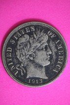 High Grade 1913 P Barber Liberty Dime Scarce Semi Key Date Silver Coin 68 - €21,64 EUR
