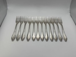 Set of 12 Vintage Wellner Germany Silverplate 6 1/4&quot; Pie / Cake Forks WLN4 - $119.99