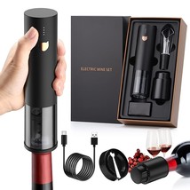 Electric Wine Opener-Wine Gift- Automatic Wine Opener Set-Cordless Electric Cork - £59.07 GBP