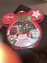 Disney Mickey &amp; Minnie Mouse Christmas Foam Stamp and Colour Set NEW DIY... - $7.25