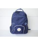 Pottery Barn Kids Fairfax Large Recycled Backpack Indigo White Daisy Blue - $46.05 CAD