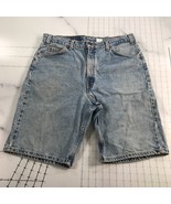 Vintage Levi&#39;s 550 Jeans Shorts Mens 36 Faded Blue Orange Tab Jorts Abov... - $23.16