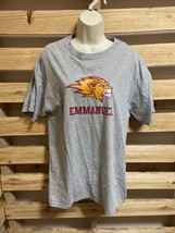 Emmanuel College Gray Logo NCAA Unisex T-shirt Size Large KG - £9.73 GBP