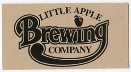 Little Apple Brewing Company Menu West Loop Place in Manhattan Kansas 1990&#39;s - £14.03 GBP