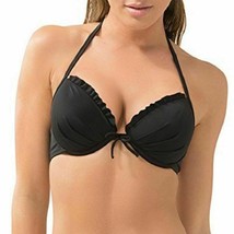Smart+Sexy Women&#39;s Swim Secret Push-up Bikini Top, Black Hue, 32A - £11.15 GBP