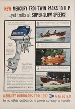 1956 Print Ad Mercury Trol-Twin 10 HP Outboard Motors Kiekhaefer Fond du... - £18.11 GBP