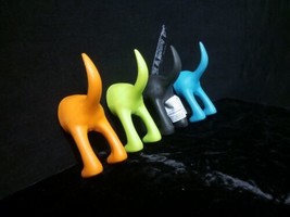 Ikea Bastis Multicolored Dog Soft Rubber Tail Hook 4pc Lot #2 - £23.27 GBP