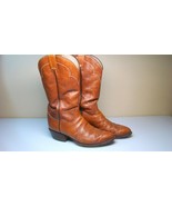 Tony Lama Western Cowboy Boots size 9 Tan Leather - £50.07 GBP