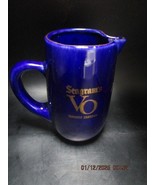 SEAGRAM&#39;S CANADIAN ADVERTISING PITCHER BLUE AND GOLD 6in ^^ - $470.41 MXN
