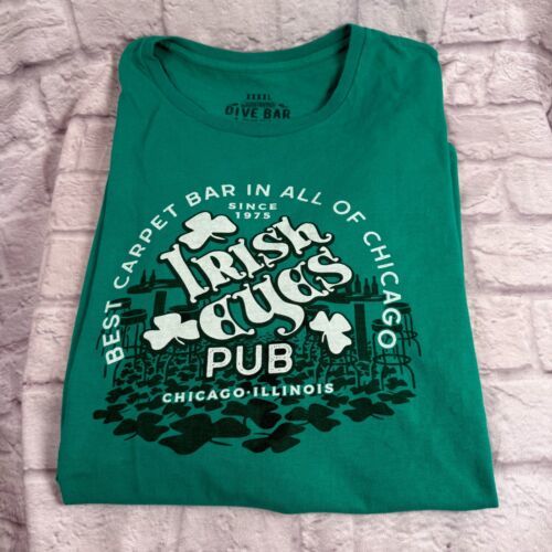 Dive Bar Shirt Club Irish Eyes Pub Mens 4XL T-Shirt Chicago Illinois Hea... - $29.43
