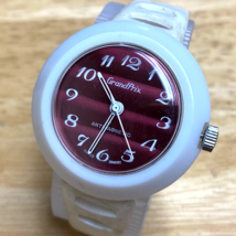 VTG GrandPrix Unisex White Plastic Purple Dial Swiss Hand-Wind Mechanical Watch - £28.37 GBP
