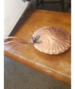 NICE Vintage Copper Pan Potpourri Dish Floral 4.5&quot; w/ lid decorative - $505.20 MXN
