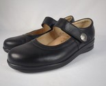 Finn Comfort Harumi Black Leather Mary Jane US 6.5 Shock Absorber Comfor... - $69.99