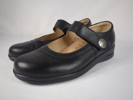 Finn Comfort Harumi Black Leather Mary Jane US 6.5 Shock Absorber Comfort Shoes - £55.74 GBP