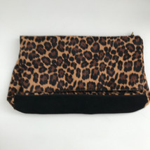 Ann Taylor Clutch  Bag S Cheetah Animal Print Clutch Bag Fold Over Gold ... - $40.75