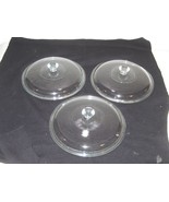 Three (3) Lids 8 3/4&quot; Fits 2.5 Liters French White Round Casserole Corni... - $44.55