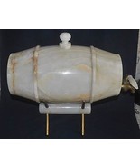 Antique Onyx Barrel with Spigot in Brass &amp; Onyx Stand 2.5 Gallons - $18,704.74 MXN