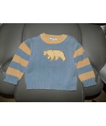 Hartstrings Blue/Brown Grizzly Bear Sweater Size 18 Months Boy&#39;s EUC - $411.28 MXN