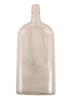 Antique Clear Bottle Glass Flask Style 1 Pint - $9.99