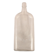 Antique Clear Bottle Glass Flask Style 1 Pint - $13.70 CAD