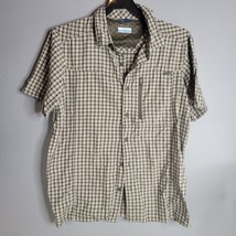 Columbia Shirt Mens Large Nylon Omni Shade Sun Protection Button Up Zip ... - $17.99