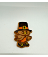 VINTAGE Hallmark Thanksgiving Pilgrim Turkey Pin Brooch Fall Holiday Pla... - €6,64 EUR