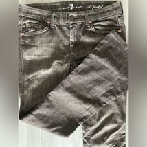 7 For All Mankind Womens Black Jeans Sz 28 Sparkle Cotton BootCut Cut 71... - $28.02