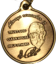 Dr Bob Rx Prescription Bronze AA Founders Keychain Always Remember It Sobriety - $5.99