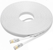 Cat7 Ethernet Cable 60 ft cat 7 Patch Cable Flat RJ45 High Speed 10 Giga... - £29.96 GBP