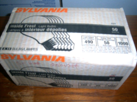 2 sylvania 50 watt 250 volt bulb inside frost A19 bulbs - $28.05