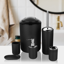6 Piece Bathroom Accessory Set Soap Dispenser Pump Toothbrush Holder Toilet - £31.80 GBP+