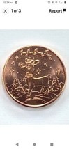 1 Oz .999 Fine Copper Round Coin (Reindeer And Christmas Tree) Made In The Usa - £5.95 GBP