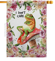 Don&#39;t Care Toad - Impressions Decorative House Flag H137470-BO - $36.97