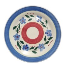 Gibson Designs BELLISSIMO Luncheon Plate 9 ½”D Salad Dish Floral Blue Band - £8.70 GBP