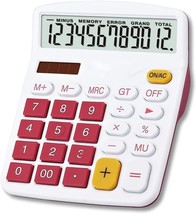 Large Standard Function Desktop Business Calculator For, Meichoon Ka08 Red. - £28.72 GBP