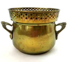 Brass Planter / Pot Ornate Taiwan Interpur 5&quot; - £13.33 GBP