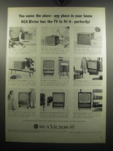 1957 RCA Victor Televisions Ad - Personal 8PT701, Wayfarer 14S707, Dixon 21T715 - £14.82 GBP