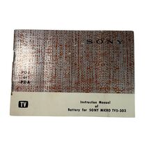 Sony Micro TV5-303 Battery Instruction Manual Booklet Printed in Japan - $11.87