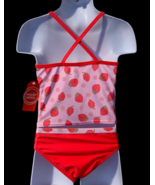 Wonder Nation Girls Strawberry Tankini 2 PC Swimsuit Size 3T Pink - $12.73