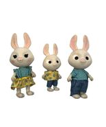 Honey Bee Acres Bunny Family Toy Figure Set  Family of 3 With Clothing - $11.95