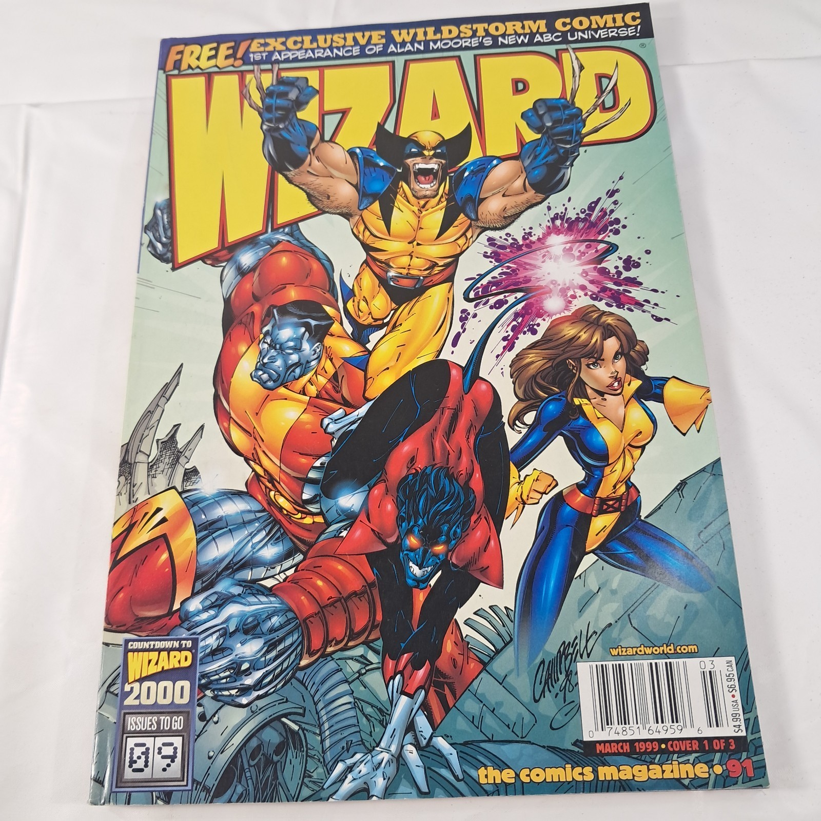 WIZARD The Comics magazine #91 Cover 1 of 3 March 1999 X-Men Wolverine g... - $25.00
