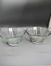 2 Princess House Heritage Collection Crystal Bowl Etched Tapered Sided Dishes - £15.56 GBP