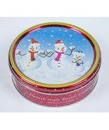 DANISH BUTTER COOKIES HOLIDAY CHRISTMAS TIN SNOWMAN FAMILY SNOWBALL FIGH... - $4.74