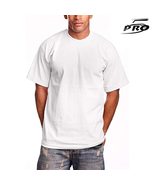 PRO 5 Men&#39;s Super Heavy Cotton T-Shirt White 3Pack - £28.47 GBP+