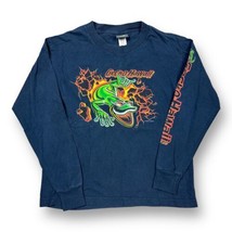 Vintage 90s Kids Gecko Hawaii Surf Single Stitch T Shirt Youth Large Long Sleeve - £27.77 GBP